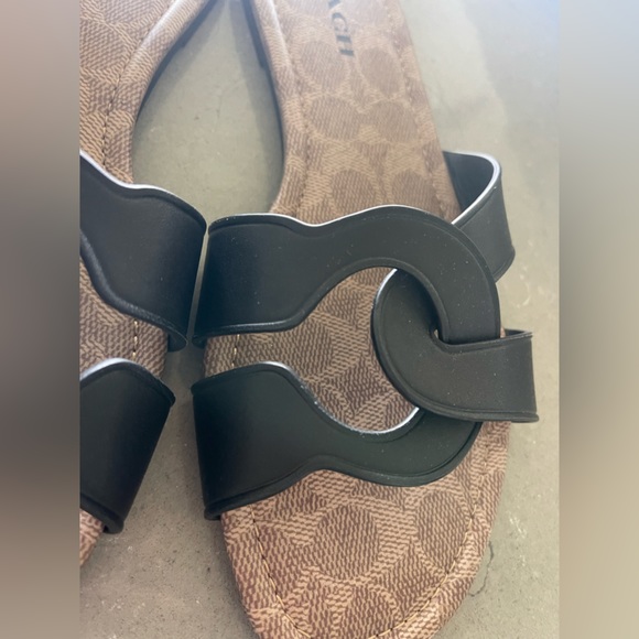 NEW Coach Essie Sandal in black leather - Picture 8 of 10